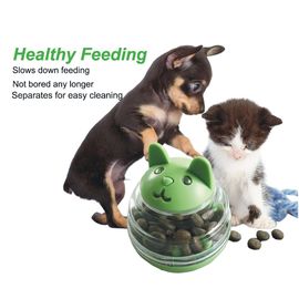 Slows Down Cat Water Fountain Interactive Healthy Feeding Interesting Feeder